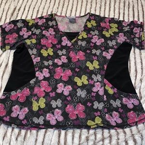 Butterfly Scrub Top
